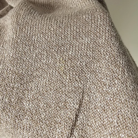 Eileen Fisher 3x Linen Cotton Blend Taupe Open-Front Cardigan - Picture 2 of 8